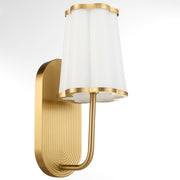 Belinder 1 Light Scalloped Wall Mount  - Aged Bras