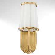 Belinder 1 Light Scalloped Wall Mount  - Aged Bras