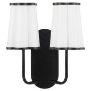 Belinder 2 Light Scalloped Wall Mount  - Matte Black