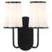 Belinder 2 Light Scalloped Wall Mount  - Matte Black