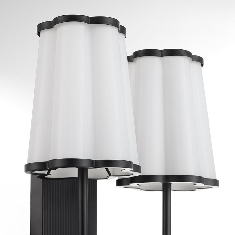 Belinder 2 Light Scalloped Wall Mount  - Matte Black