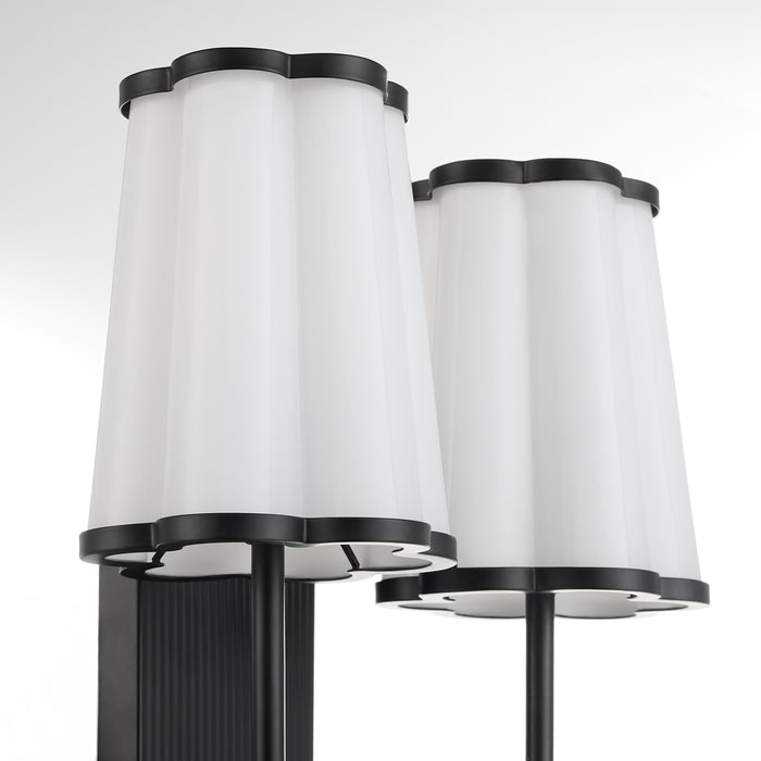 Belinder 2 Light Scalloped Wall Mount  - Matte Black