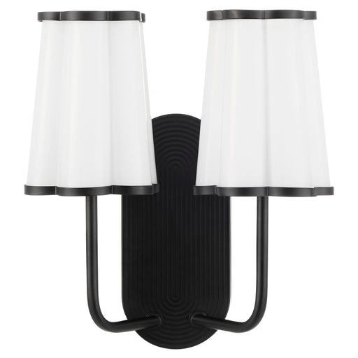 Belinder 2 Light Scalloped Wall Mount  - Matte Black