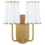 Belinder 2 Light Scalloped Wall Mount  - Aged Bras