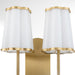 Belinder 2 Light Scalloped Wall Mount  - Aged Bras