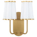Belinder 2 Light Scalloped Wall Mount  - Aged Bras