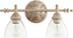Quorum Home Quorum - 5257-2-70 - Two Light Vanity - Persian White w/ Clear/Seeded
