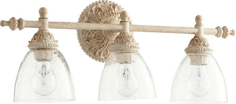 Quorum Home Quorum - 5257-3-70 - Three Light Vanity - Persian White w/ Clear/Seeded