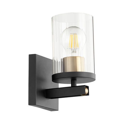 Quorum Home Quorum - 529-1-6980 - One Light Wall Mount - Textured Black w/ Aged Brass
