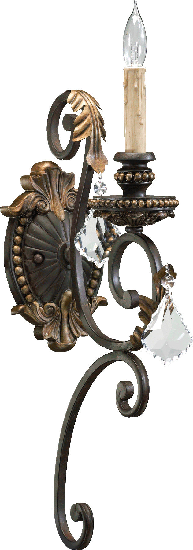 Quorum Home Quorum - 5357-1-44 - One Light Wall Mount - Toasted Sienna With Mystic Silver