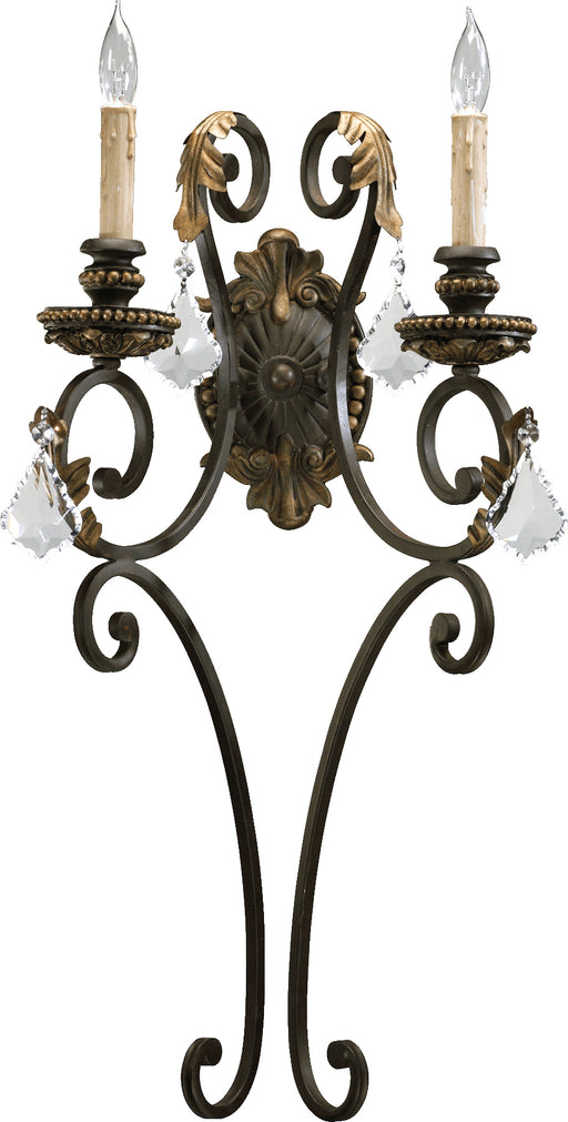 Quorum Home Quorum - 5357-2-44 - Two Light Wall Mount - Toasted Sienna With Mystic Silver