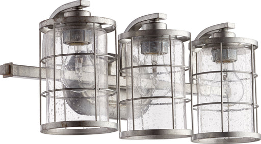 Quorum Home Quorum - 5364-3-7 - Three Light Vanity - Tumbled Steel