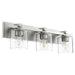Quorum Home Quorum - 5369-3-265 - Three Light Vanity - Satin Nickel w/ Clear/Seeded