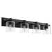 Quorum Home Quorum - 5369-4-269 - Four Light Vanity - Textured Black w/ Clear/Seeded