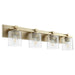 Quorum Home Quorum - 5369-4-280 - Four Light Vanity - Aged Brass w/ Clear/Seeded