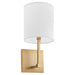 Quorum Home Quorum - 5377-1-80 - One Light Wall Mount - Aged Brass w/ White Linen
