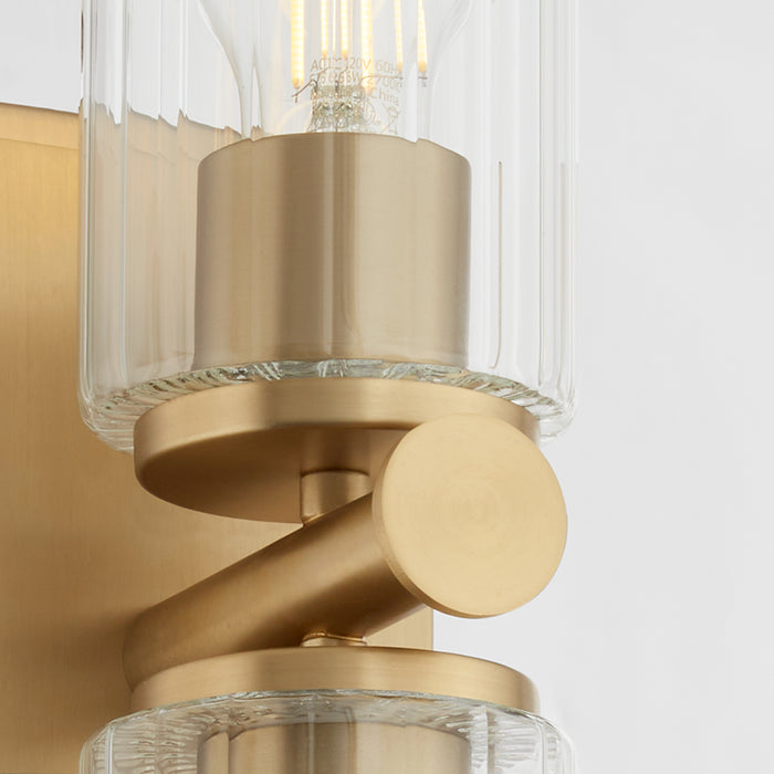 Quorum Home Quorum - 540-2-80 - Two Light Wall Mount - Aged Brass