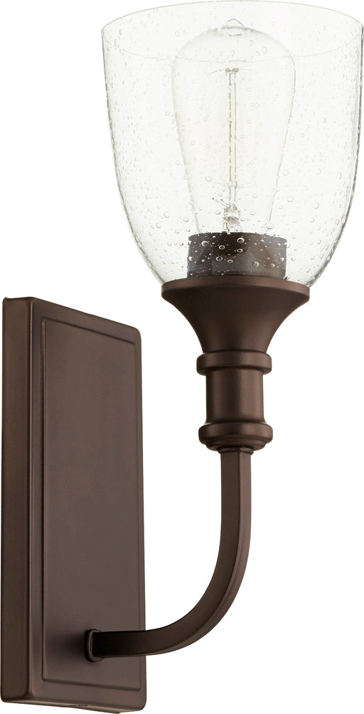Quorum Home Quorum - 5411-1-186 - One Light Wall Mount - Oiled Bronze w/ Clear/Seeded
