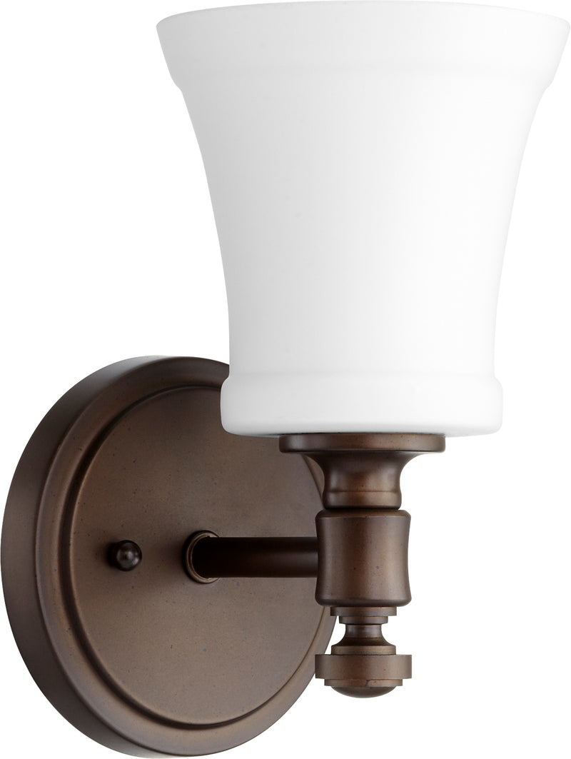 Quorum Home Quorum - 5422-1-186 - One Light Wall Mount - Oiled Bronze w/ Satin Opal