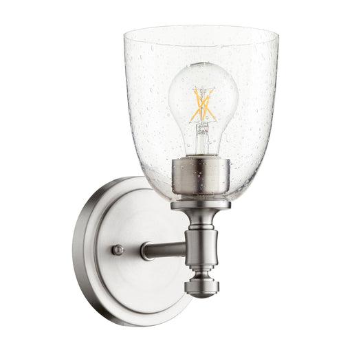 Quorum Home Quorum - 5422-1-265 - One Light Wall Mount - Satin Nickel w/ Clear/Seeded