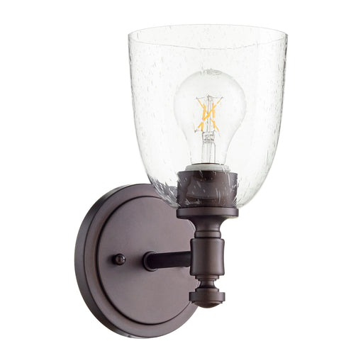 Quorum Home Quorum - 5422-1-286 - One Light Wall Mount - Oiled Bronze w/ Clear/Seeded