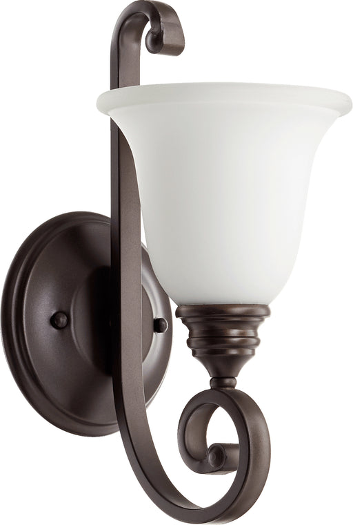 Quorum Home Quorum - 5454-1-186 - One Light Wall Mount - Oiled Bronze w/ Satin Opal