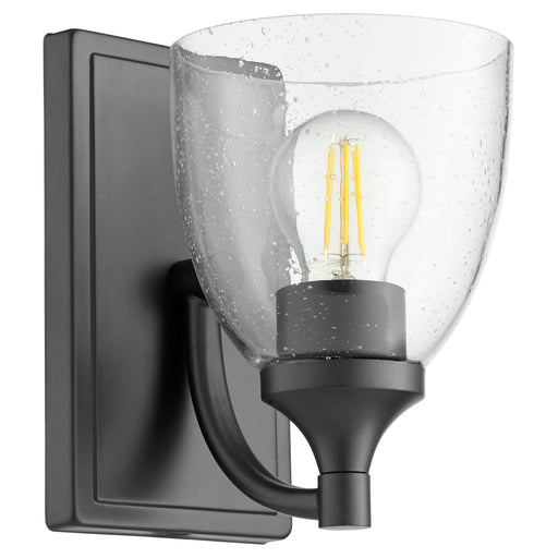 Quorum Home Quorum - 5459-1-259 - One Light Wall Mount - Matte Black w/ Clear/Seeded