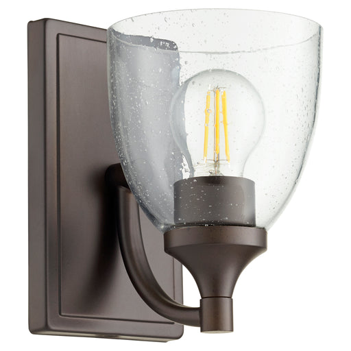 Quorum Home Quorum - 5459-1-286 - One Light Wall Mount - Oiled Bronze w/ Clear/Seeded
