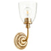Quorum Home Quorum - 5522-1-280 - One Light Wall Mount - Aged Brass w/ Clear/Seeded
