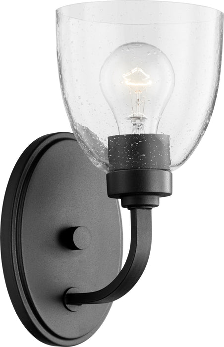 Quorum Home Quorum - 5560-1-69 - One Light Wall Mount - Textured Black w/ Clear/Seeded