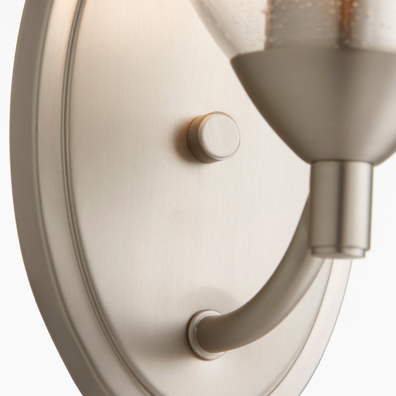 Quorum Home Quorum - 5569-1-265 - One Light Wall Mount - Satin Nickel w/ Clear/Seeded