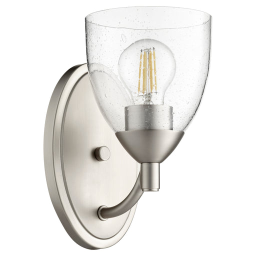 Quorum Home Quorum - 5569-1-265 - One Light Wall Mount - Satin Nickel w/ Clear/Seeded