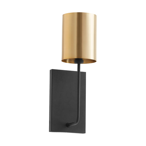 Quorum Home Quorum - 557-1-6980 - One Light Wall Mount - Textured Black w/ Aged Brass