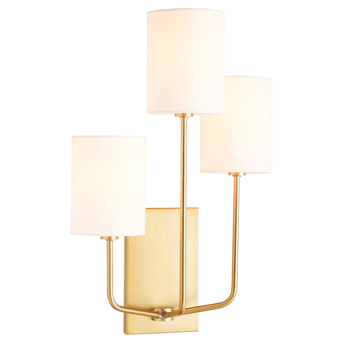 Quorum Home Quorum - 557-3-80 - Three Light Wall Mount - Aged Brass
