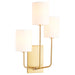 Quorum Home Quorum - 557-3-80 - Three Light Wall Mount - Aged Brass