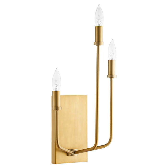 Quorum Home Quorum - 557-3-80 - Three Light Wall Mount - Aged Brass