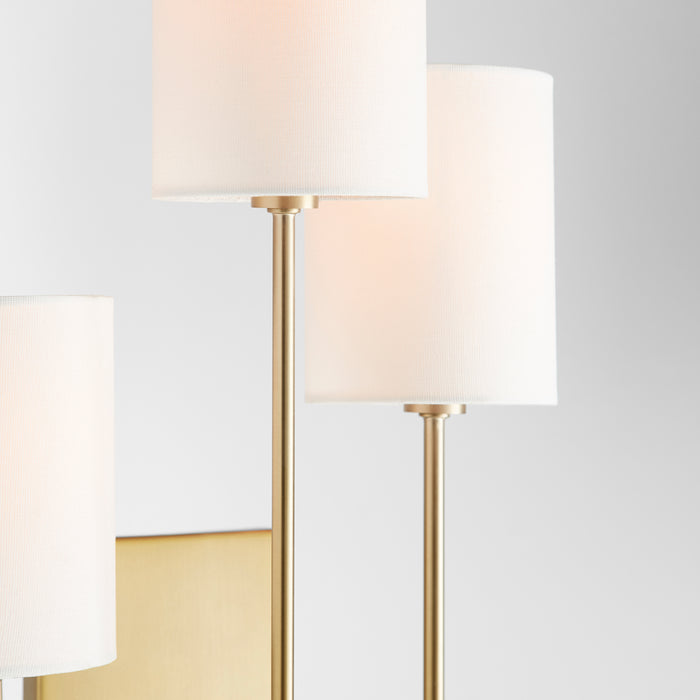 Quorum Home Quorum - 557-3-80 - Three Light Wall Mount - Aged Brass