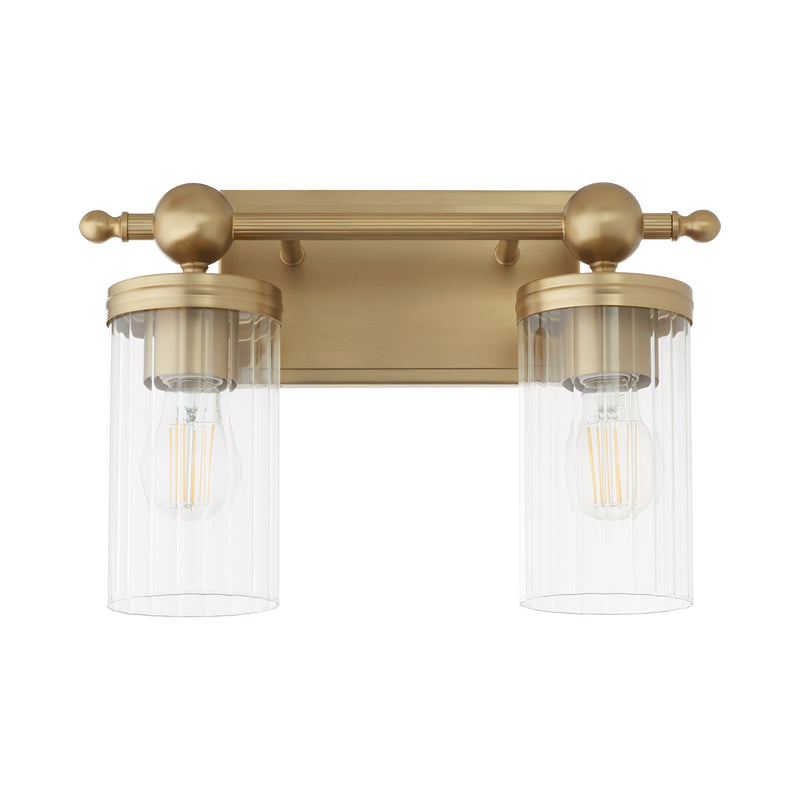 Quorum Home Quorum - 560-2-80 - Two Light Vanity - Aged Brass
