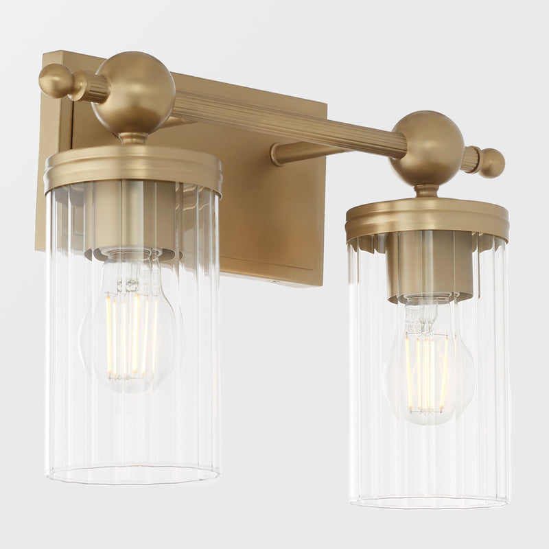 Quorum Home Quorum - 560-2-80 - Two Light Vanity - Aged Brass