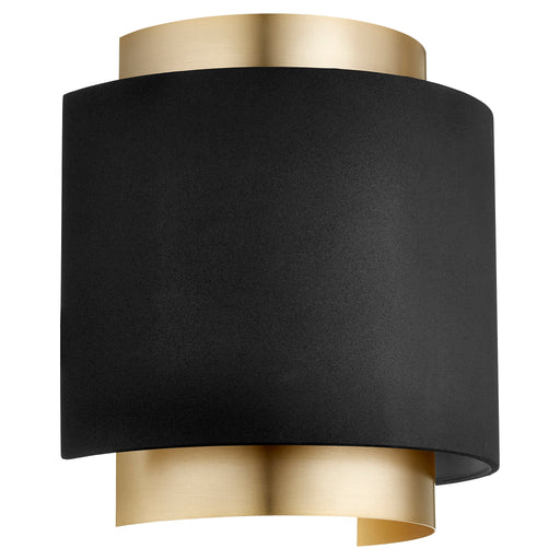 Quorum Home Quorum - 5610-6980 - One Light Wall Sconce - Textured Black w/ Aged Brass