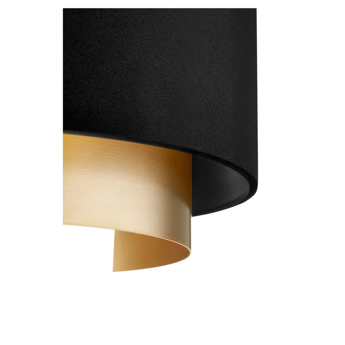Quorum Home Quorum - 5610-6980 - One Light Wall Sconce - Textured Black w/ Aged Brass