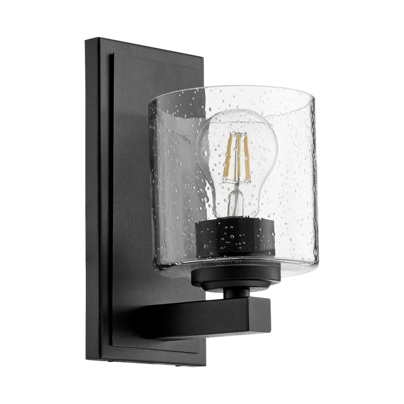 Quorum Home Quorum - 5669-1-269 - One Light Wall Mount - Textured Black w/ Clear/Seeded
