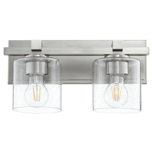 Quorum Home Quorum - 5669-2-265 - Two Light Wall Mount - Satin Nickel w/ Clear/Seeded