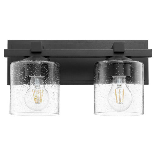 Quorum Home Quorum - 5669-2-269 - Two Light Wall Mount - Textured Black w/ Clear/Seeded