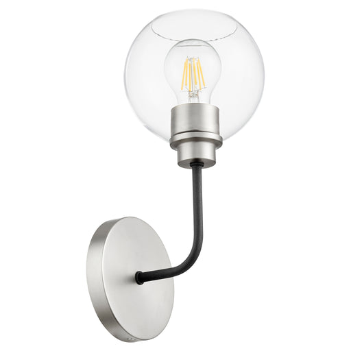 Quorum Home Quorum - 572-1-6965 - One Light Wall Mount - Textured Black w/ Satin Nickel