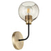 Quorum Home Quorum - 572-1-6980 - One Light Wall Mount - Textured Black w/ Aged Brass