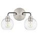 Quorum Home Quorum - 572-2-6965 - Two Light Vanity - Textured Black w/ Satin Nickel