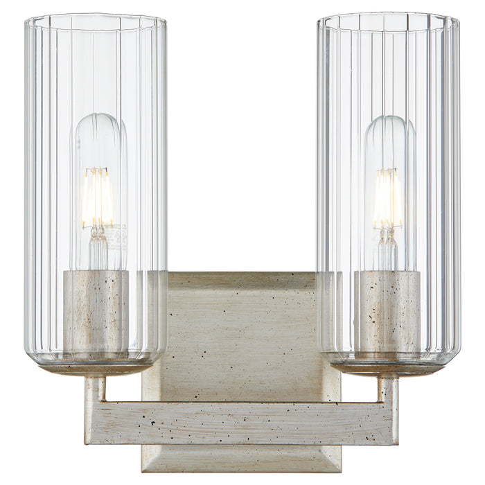 Quorum Home Quorum - 574-2-60 - Two Light Vanity - Aged Silver Leaf