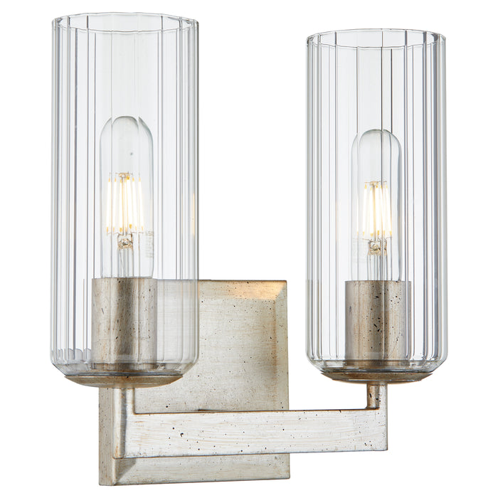 Quorum Home Quorum - 574-2-60 - Two Light Vanity - Aged Silver Leaf