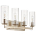 Quorum Home Quorum - 574-4-60 - Four Light Vanity - Aged Silver Leaf